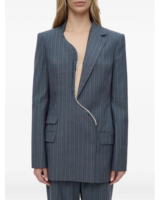Christopher Esber Blue Torrent Pinstripe-Pattern Blazer