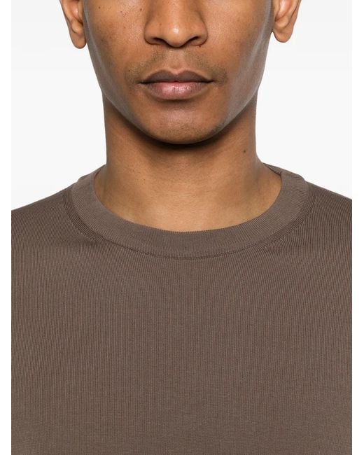 Canali Brown Crew-Neck Sweater for men