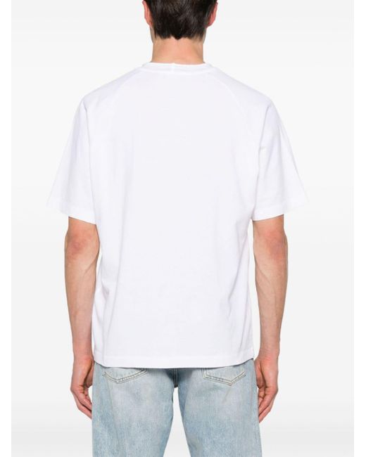 Stone Island T-Shirt mit ikonischem Kompass in White für Herren