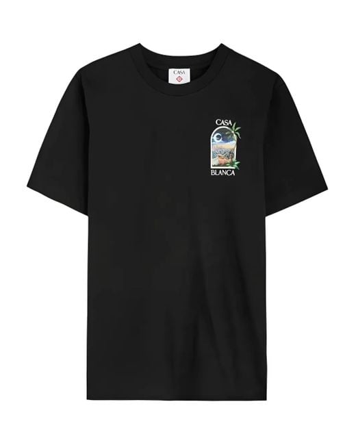 Casablanca Black Logo-Print T-Shirt for men