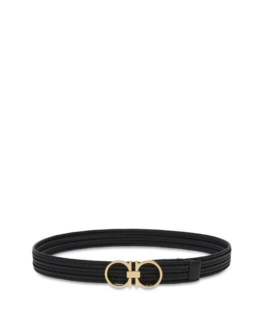 Ferragamo White Gancini Belt for men