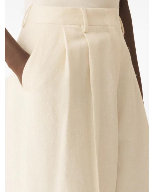 Fabiana Filippi White Pantalon À Coupe Sarouel En Fil Coupé