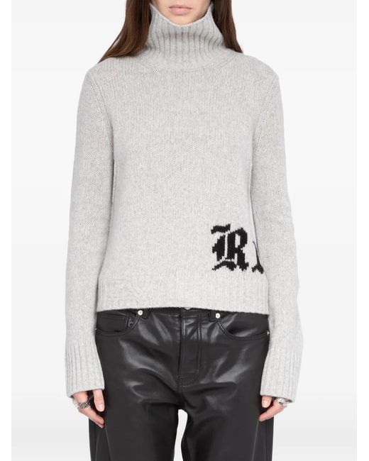 Zadig & Voltaire White Nalma Merino Wool Sweater