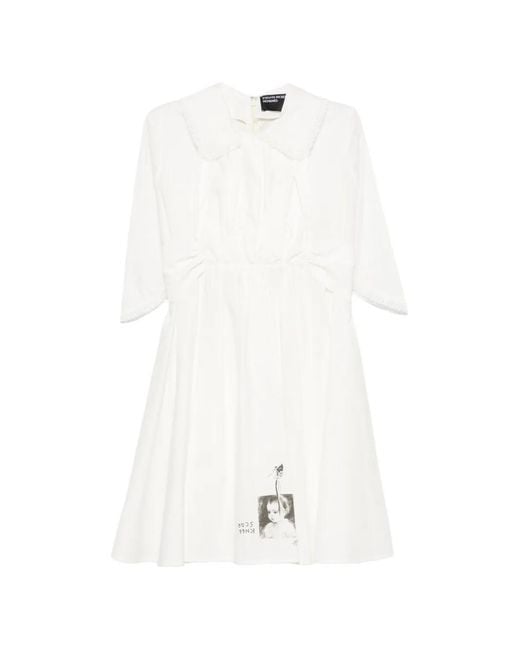 Enfants Riches Deprimes White Graphic-Print Mini Dress