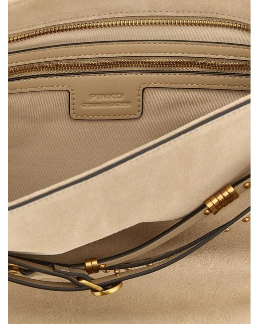 Pinko Natural Stud-Belt Shoulder Bag