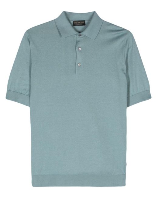 Dell'Oglio Blue Short-sleeve Cotton Polo Shirt for men
