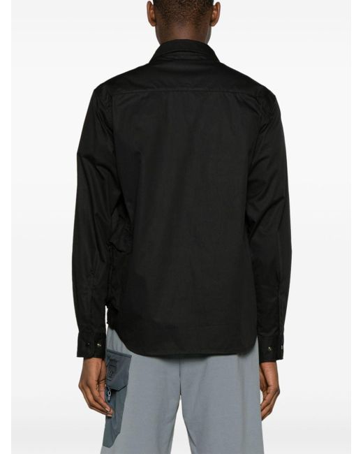 Chemise en gabardine à fermeture zippée C P Company pour homme en coloris Black