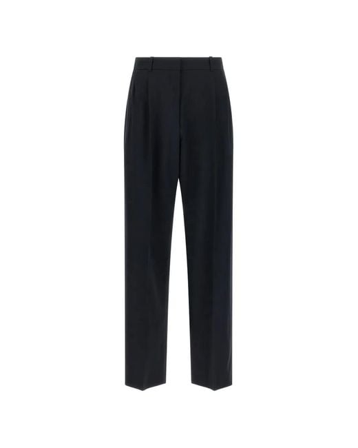 The Row Blue Mune Pleated Wool Trousers
