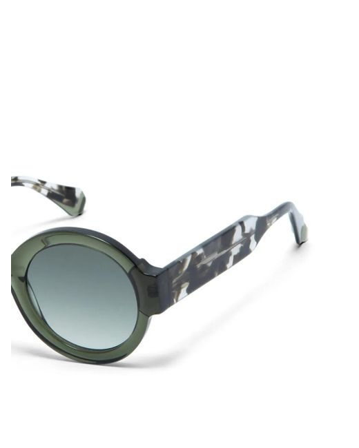 Gigi Studios Green Laura Round-Frame Sunglasses
