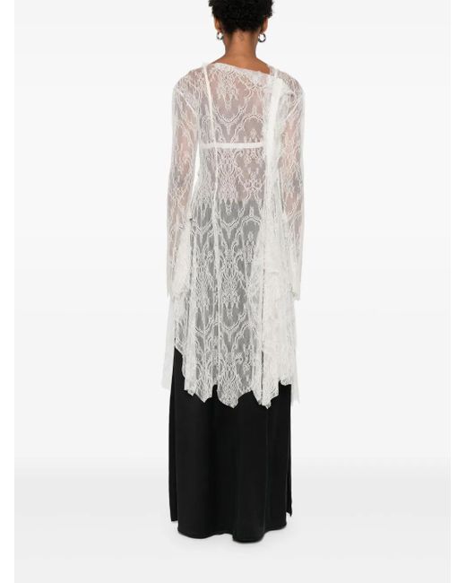 Yohji Yamamoto Lace Top White