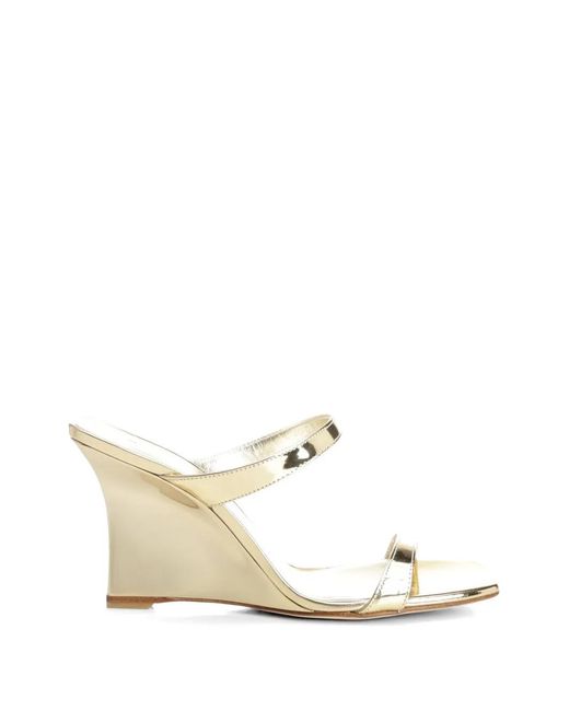 Stuart Weitzman White Sandales Compensées Vinnie