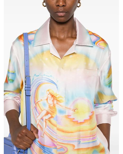 Casablanca Psychedelic Nirvana Blouse in het White