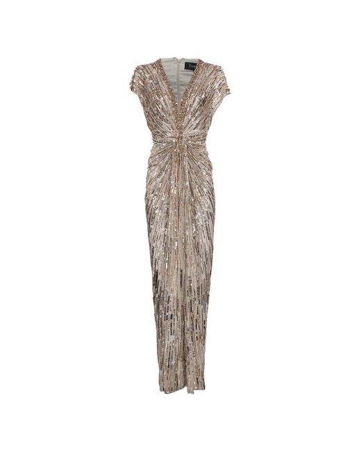 Jenny Packham Natural Lacie Maxi Dress