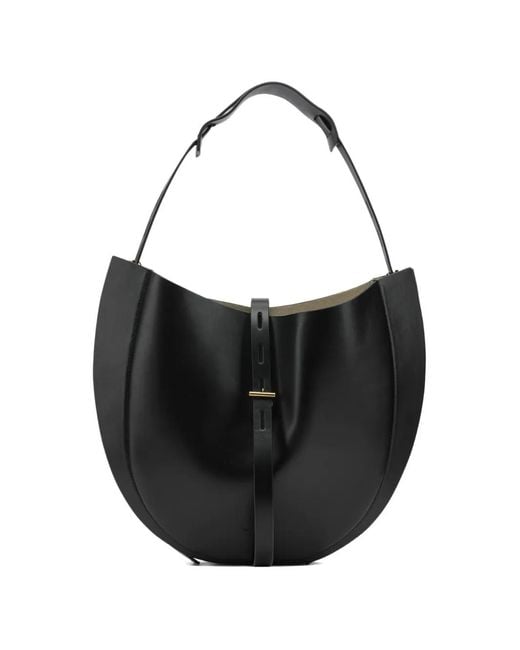 MINOBOSSI Black Liz Panelled Strap Shoulder Bag