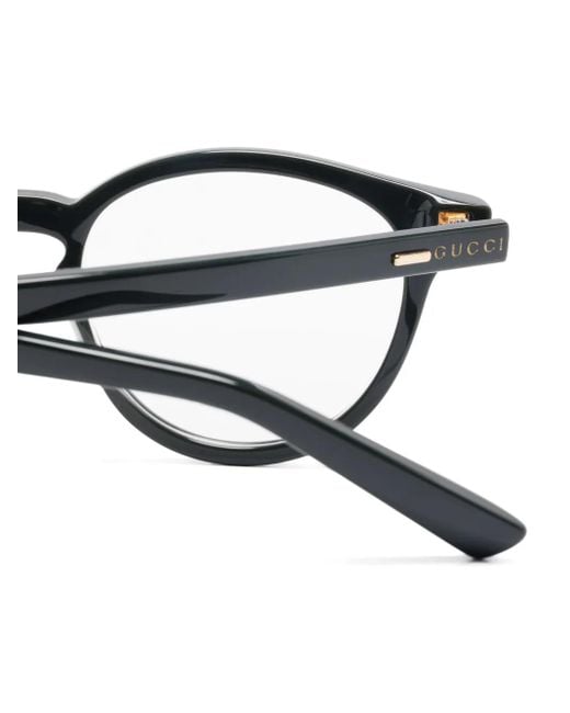 Gucci Black Round-Frame Glasses for men