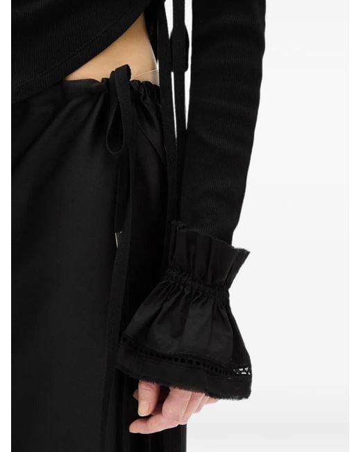 Ann Demeulemeester Black Suna Ruffled Cuffs