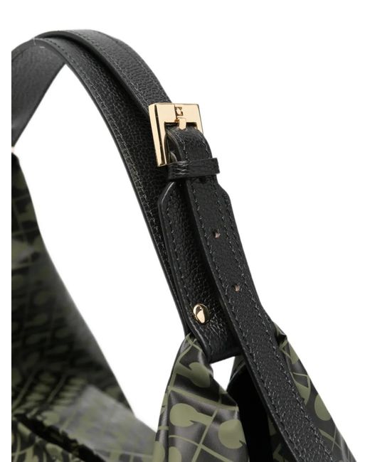 Gherardini Black Amazzonia Monogram-Print Shoulder Bag