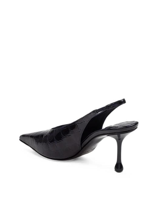 Jimmy Choo Blue Isa Croc-Effect Slingback Pumps