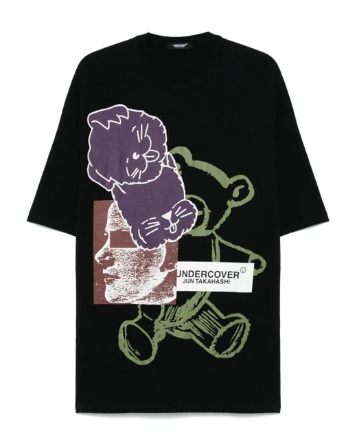 Undercover Black Logo-Print T-Shirt for men
