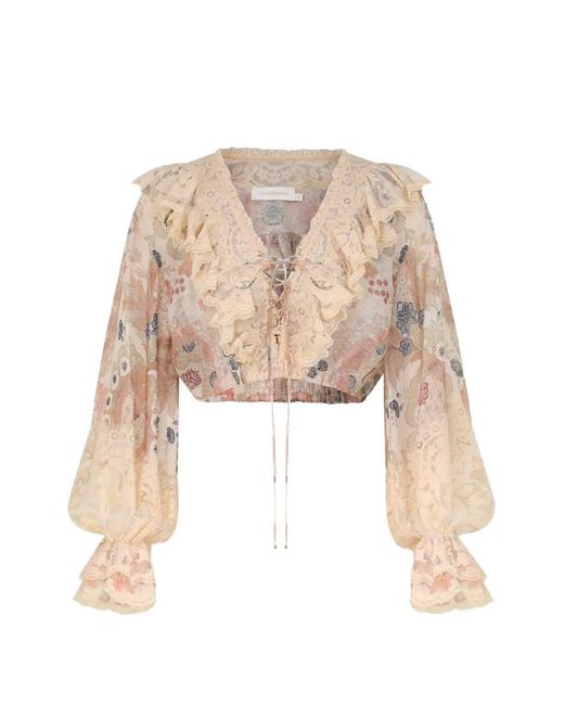 Zimmermann Natural Rebellion Ruffled Blouse