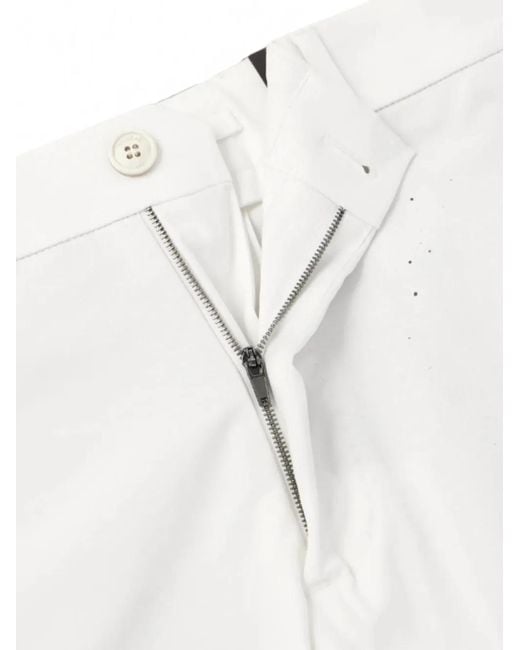 Incotex White Belt-Loops Chino Shorts for men