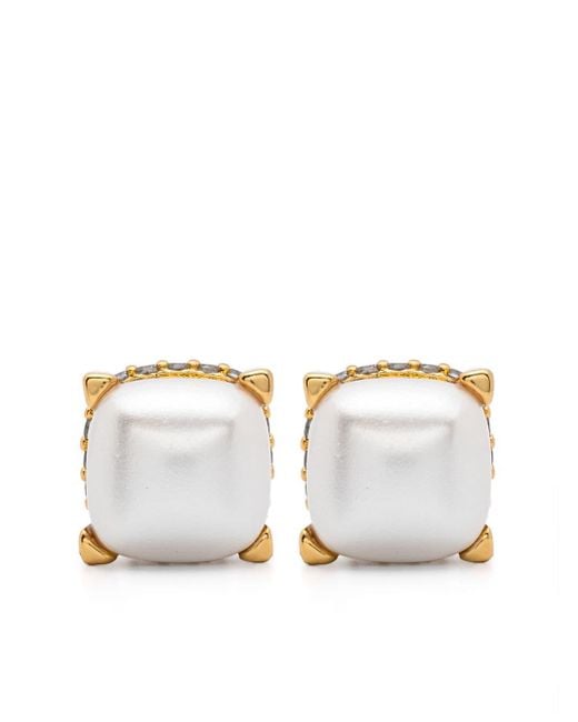 Kate Spade White Little Luxuries Stud Earrings