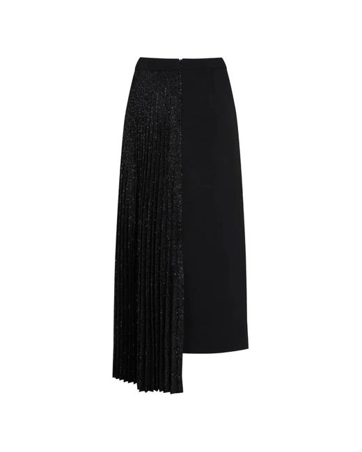 Karl Lagerfeld Black Asymmetric Sequin Skirt