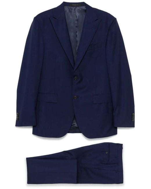 Corneliani Blue Single-Breasted Suit for men