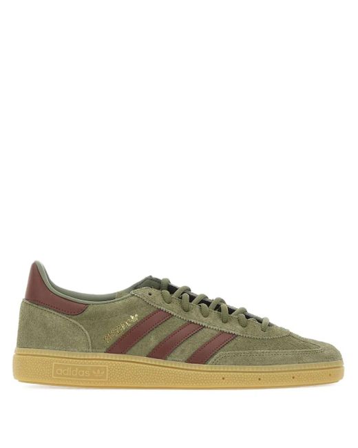 Adidas Green Three-Strip Low-Top Sneakers
