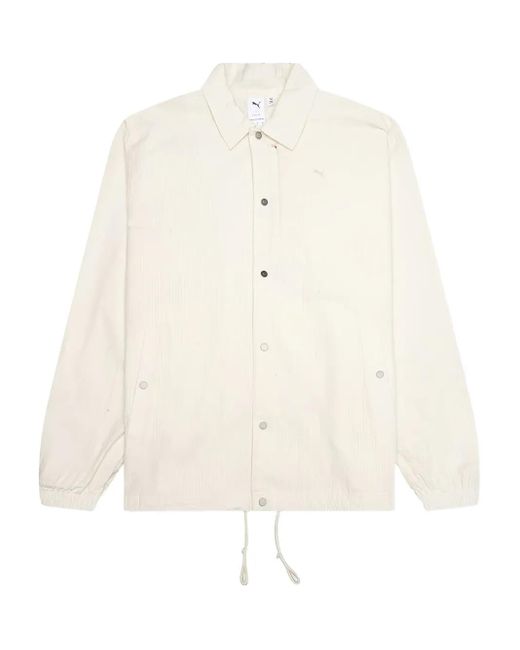 メンズ PUMA ドローストリング ジャケット White