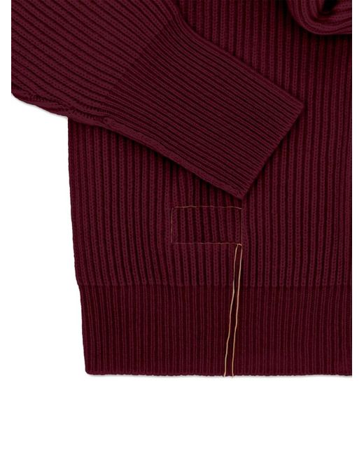 Fortela Red Stoke Shawl-Collar Cashmere Cardigan for men