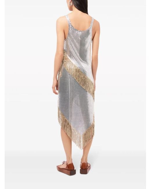 Rabanne Tanktop Met Franje in het White