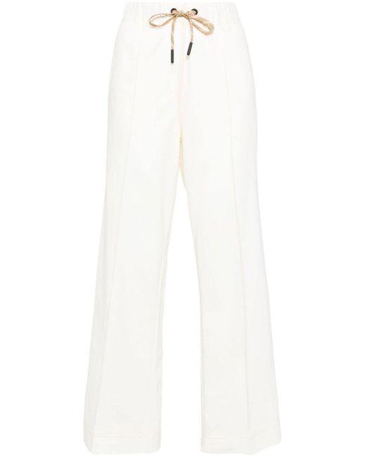 Pantalon de jogging à taille élastiquée 3 MONCLER GRENOBLE en coloris White