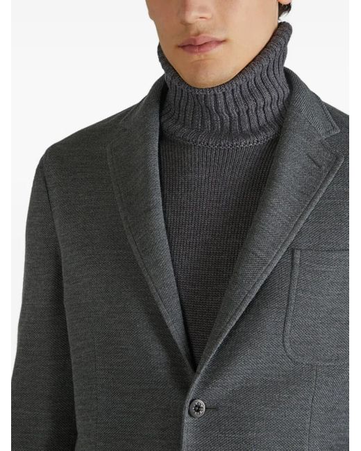 Montedoro Blue Hopsack Two-Button Blazer for men