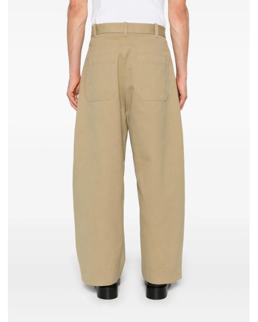 Studio Nicholson Natural Pleat-Detail Trousers for men