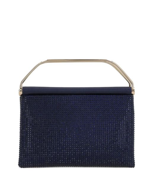 Giorgio Armani Blue Embellished Top-Handle Tote Bag