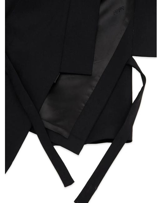 KENZO Black Wrap-Style Long-Sleeve Jacket