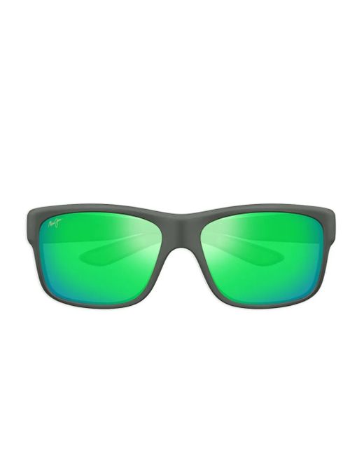 Maui Jim Green Southern Cross Rectangle Sunglasses