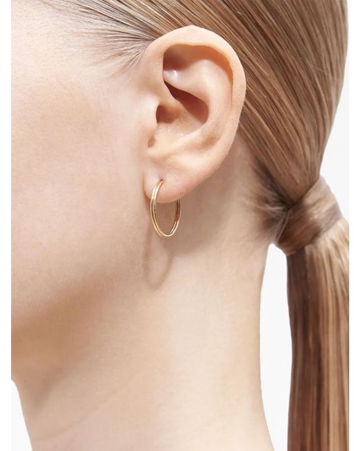 Shihara White 18Kt Double Hoop 20 Single Earring