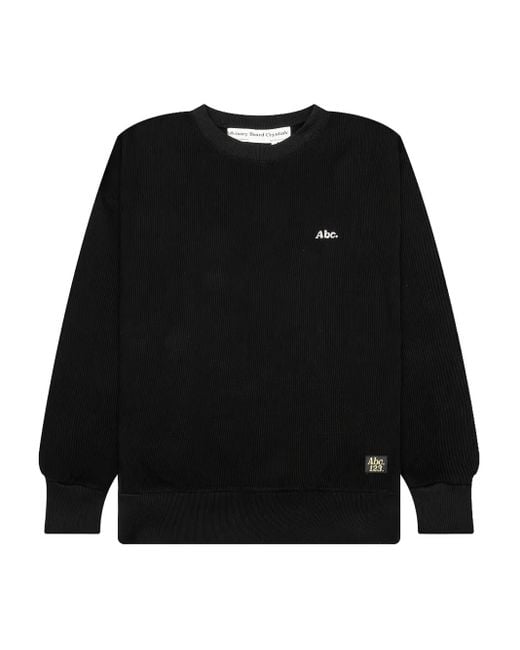 Advisory Board Crystals Black Waffle Logo-Embroidered Sweater for men
