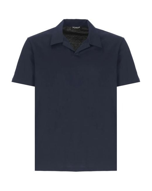 Dondup Blue V-Neck T-Shirt for men
