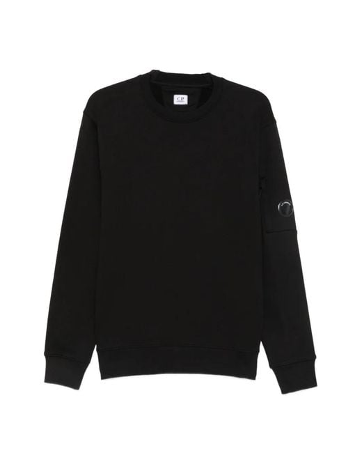 C P Company Black Crew-Neck Sweatshirt for men