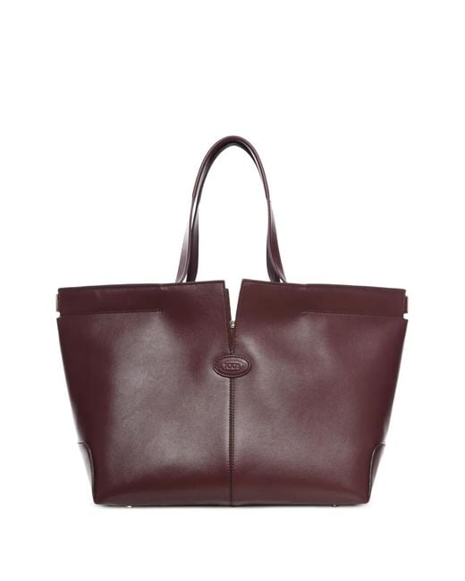 Borsa Tote Media di Tod's in Purple