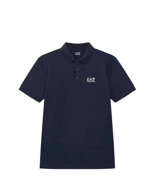 Polo Con Logo Estampado EA7 de hombre de color Blue