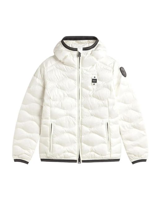 Blauer Jack Met Capuchon in het White