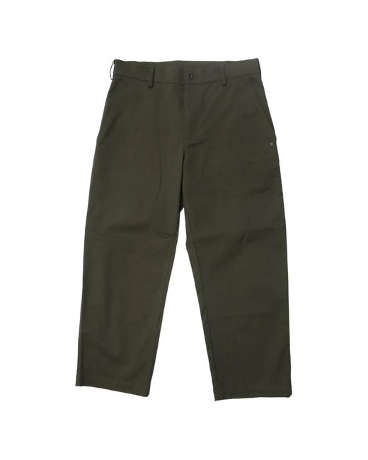 HTC Green Stud-Embellished Baggy-Fit Trousers for men