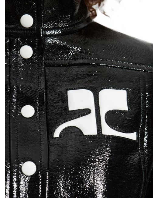 Courreges Black Logo-Patch Re-Edition Jacket