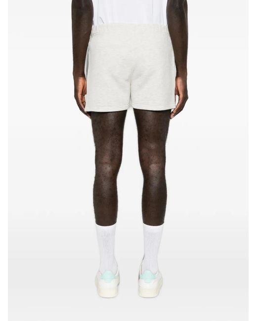 Autry White Logo-Embroidered Drawstring Shorts for men