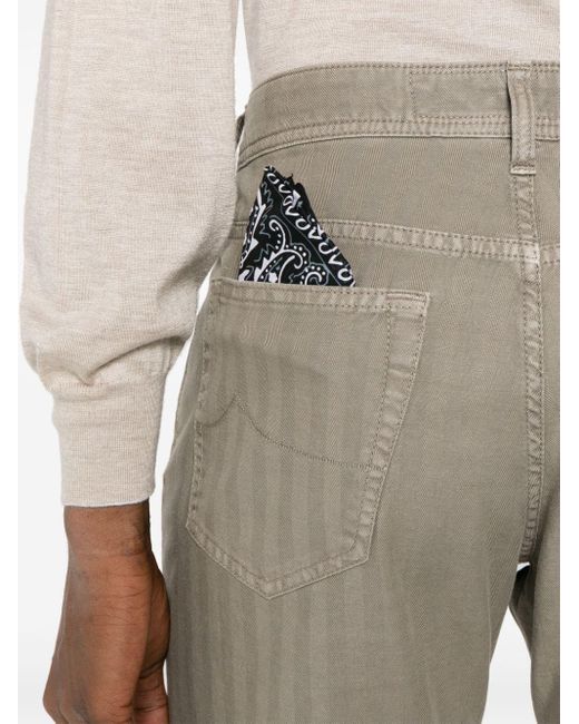 Pantalones rectos con motivo de espiga Jacob Cohen de hombre de color Gray