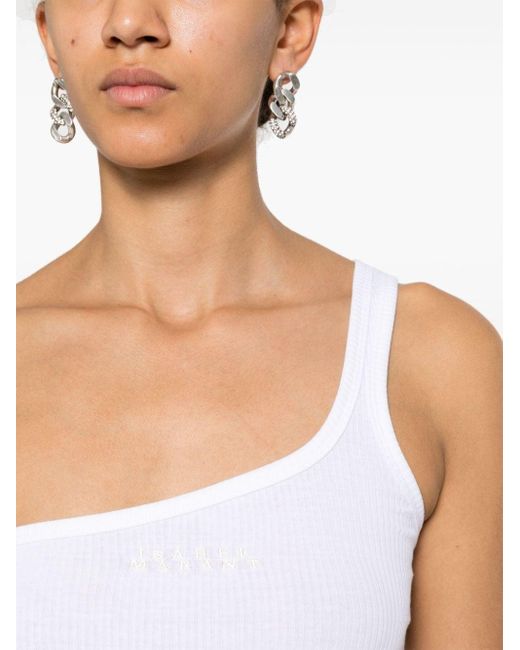 Isabel Marant White Besticktes Cropped-Top